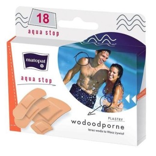 Zestaw plastrów wodoodpornych Aqua Stop 18 sztuk