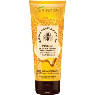 Bielenda MANUKA HONEY NUTRI ELIXIR Oczyszczająco–nawilżająca pianka do mycia twarzy 175 g