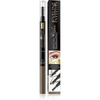 Eveline Kredka do brwi Brow Styler /01/ Średni brąz