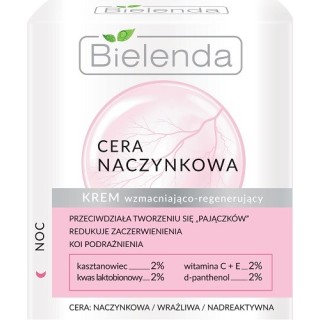 Bielenda Cera Naczynkowa Krem do twarzy na noc wzmacniająco-regenerujący 50 ml