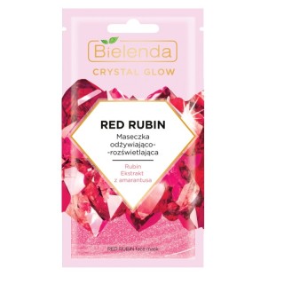 Bielenda Crystal Red Rubin Maska do twarzy odżywiająco-rozświetlająca 8 g