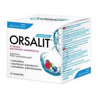 Orsalit Elektrolity dla dorosłych o smaku malino-cytrynowym 10 saszetek