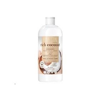 Eveline Rich Coconut Kokosowy 2 w 1 Płyn micelarny + Tonik nawilżający 500 ml