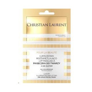Eveline Christian Laurent Luksusowa Rozświetlająco-liftinująca Maseczka do twarzy ze 24K złotem 2x5 ml