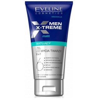 Eveline Men X-Treme 6w1 Matt Żel do mycia twarzy matujący 150 ml