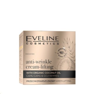 Eveline Organic Gold Krem-lifting do twarzy przeciwzmarszczkowy z organicznym Mlekiem Kokosowym 50 ml