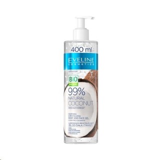 Eveline 99% Natural Coconut Żel do ciała i twarzy łagodząco-rewitalizujący 400 ml