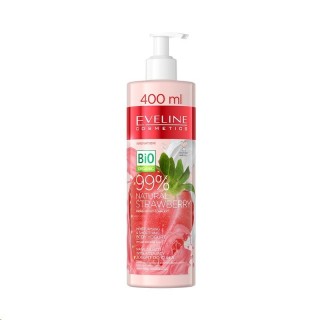 Eveline 99% Natural Strawberry Jogurt do ciała nawilżająco-wygładzający 400 ml