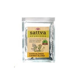 Sattva Ayurveda Naturalna ziołowa Farba do włosów Ciemny Blond 10 g