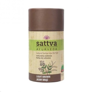 Sattva Ayurveda Naturalna ziołowa Farba do włosów Jasny Brąz 150 g