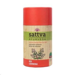 Sattva Ayurveda Naturalna ziołowa Farba do włosów Czerwona 150 g
