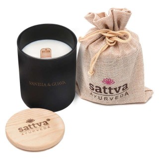 Sattva Ayurveda Naturalna Świeca sojowa Wanilia i Guava 1 sztuka