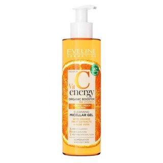 Eveline Vit C Energy Organic Booster oczyszczający Żel micelarny do skóry mieszanej i tłustej 200 ml