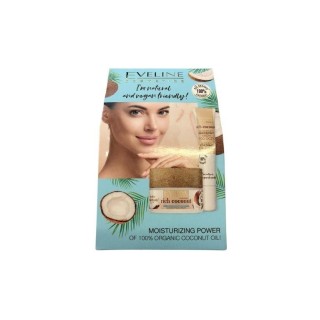 Eveline Zestaw prezentowy Rich Coconut multi-nawilżający Kokosowy Krem do twarzy 50 ml + ultra-bogaty Krem pod oczy 20 m