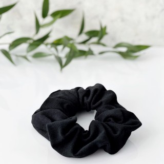 Anwen Bawełniane Scrunchie czarna Gumka do włosów 1 sztuka