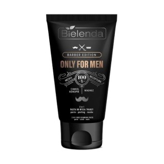 Bielenda ONLY FOR MEN BARBER EDITION Pasta do mycia twarzy 3w1 Pasta-Peeling-Maska 150 g