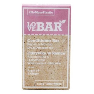 Love Bar Odżywka w kostce do włosów suchych i zniszczonych Olej Arganowy & Imbir 2x30 g