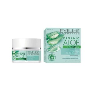 Eveline Organic Aloe nawilżająco-matujący Krem-żel do twarzy 50 ml Eveline Organic Aloe nawilżająco-matujący Krem-żel do twarzy 50 ml