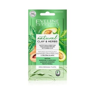 Eveline Natural Clay&Herbs matująco-oczyszczająca Biomaseczka z zieloną Glinką 8 ml