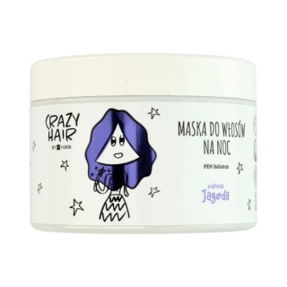 HiSkin Crazy Hair Maska do włosów na noc o zapachu Jagody 300 ml