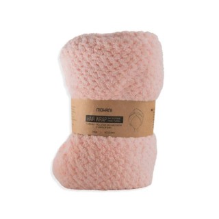 Mohani Turban-ręcznik do włosów z mikrofibry Różowy dba o włosy