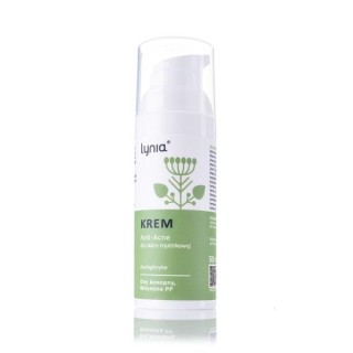 Lynia Anti-Acne Krem z azeloglicyną 4% oraz olejem konopnym do cery trądzikowej Lynia Anti-Acne Krem z azeloglicyną 4% oraz olejem konopnym do cery trądzikowej