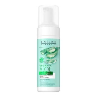 Eveline Organic Aloe + Collagen oczyszczająco-łagodząca Pianka do mycia twarzy 150 ml