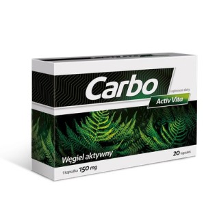 Carbo Activ Vita Węgiel Aktywny 20 tabletek