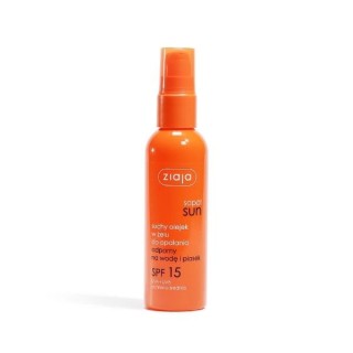 Ziaja Sun suchy Olejek w żelu do opalania odporny na wodę i piasek SPF15 UVA + UVB ochrona średnia 90 ml