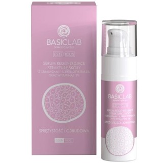 BasicLab Esteticus Serum regenerujące strukturę skóry z Ceramidami 1% sprężystość i odbudowa 30 ml