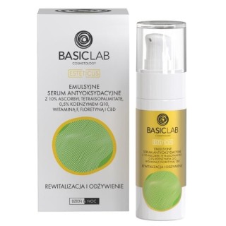 BasicLab Esteticus emulsyjne Serum antyoksydacyjne z 10% Ascorbyl