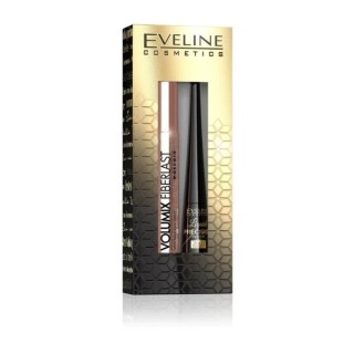 Eveline Zestaw prezentowy Volumix Fiberlast Tusz do rzęs + Eyeliner czarny