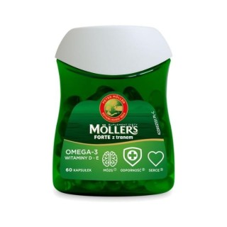Moller's Forte z tranem Omega-3 suplement diety 60 kapsułek