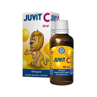 Juvit C 100mg/ml Krople dla dzeci od 28 dnia życia 40 ml
