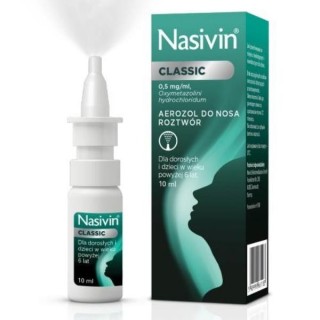 Nasivin Classic 0,05% Aerozol do nosa 10 ml