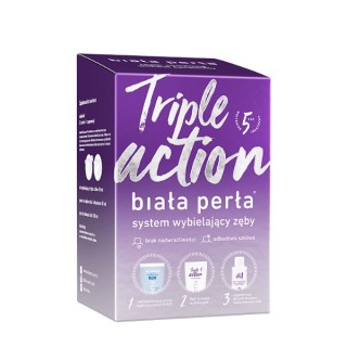 Biała Perła Triple Action Zestaw do wybielania zębów 