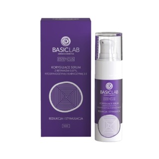 BasicLab Esteticus korygujące Serum z Retinalem 0,07%, Fitofsingozyną i Karnozyną 2.0 30 ml