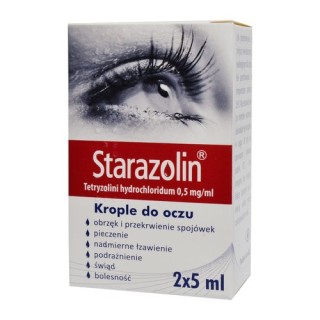 Starazolin 0,05% Krople do oczu  2x5 ml