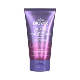 Biovax Ultra Violet intensywnie regulująca Maseczka do włosów blond i siwych 150 ml