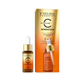 Eveline C Sensation Serum do twarzy przeciwzmarszczkowe 20% Witaminy C 18 ml
