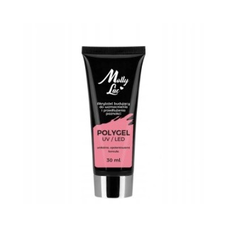 MollyLac PolyGel Akrylożel budujący do wzmacniania i przedłużania paznokci Peony 30 ml