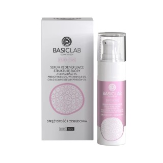 BasicLab Esteticus Serum do twarzy regenerujące strukturę skóry z Ceramidami 1% i kompleksem Peptydów 5% 30 ml