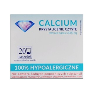 Calcium Krystalicznie Czyste 100 % hypoalergiczne 20 saszetek