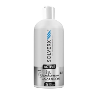 Solverx for Men Active 2w1 Żel & Szampon dla mężczyzn o działaniu pobudzającym skórę 400 ml