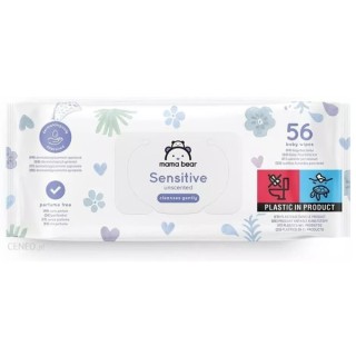 Mama Bear Chusteczki nawilżane Sensitive Baby 56 sztuk