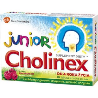 Cholinex Junior Pastylki do ssania 16 pastylek