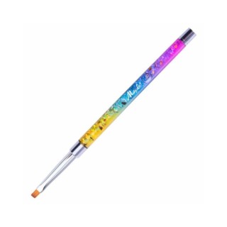 MollyLac owalny Pędzelek do żelu /2/ Rainbow 1 sztuka