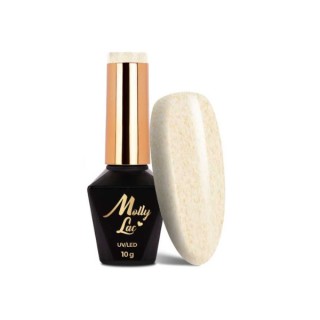 MollyLac /715/ Lakier hybrydowy z efektem sweterka Beige 10 g