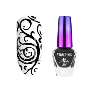 MollyLac Lakier do stempli i stampingu Czarny 10 ml MollyLac Lakier do stempli i stampingu Czarny 10 ml