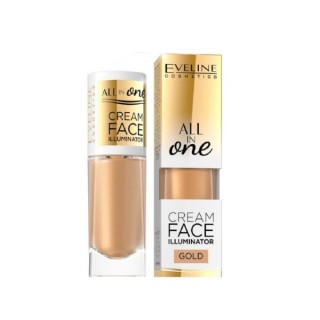 Eveline All In One kremowy Rozświetlacz do twarzy w płynie /Gold/ 8 ml